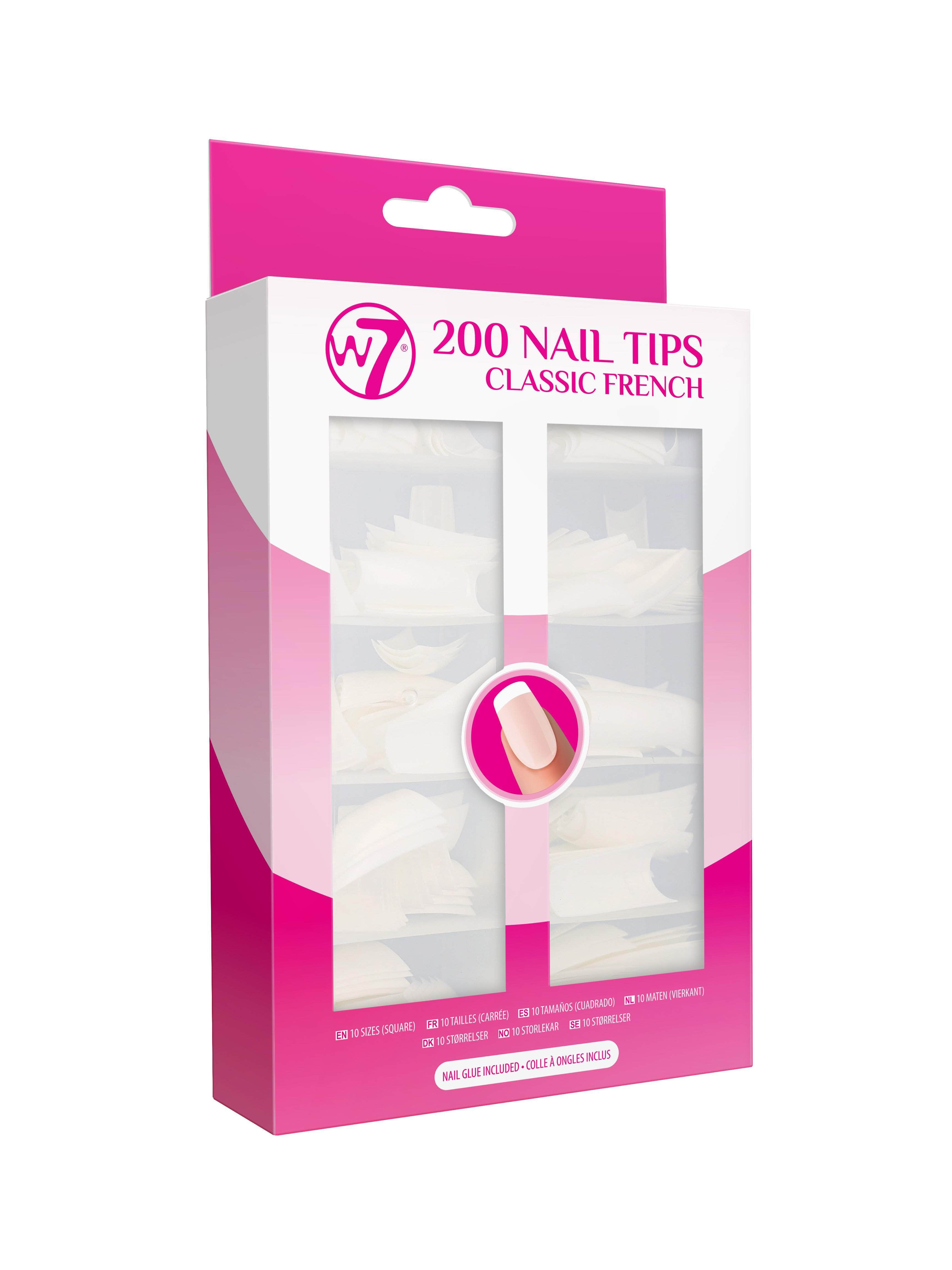 200 Acrylic Classic French Nails Tips